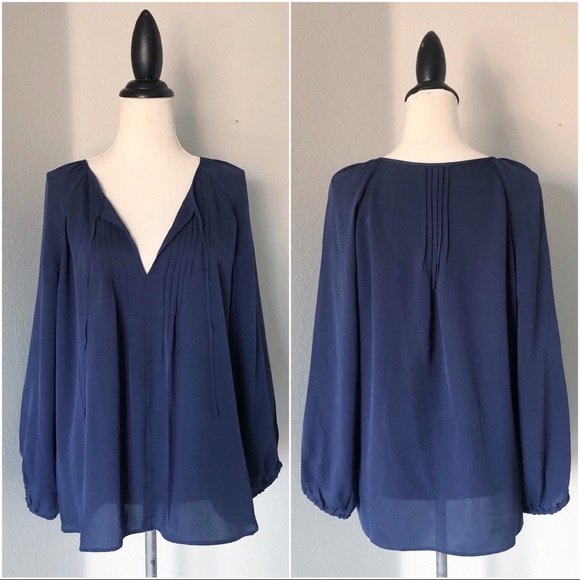 Joie Tops - NWOT Joie Linx Pleated Silk Peasant Tie Blouse